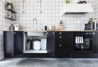 Under-sink water filter installed in an Australian kitchen, a common setup when choosing the best water filter in Australia
